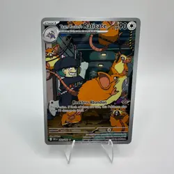 Pokemon Team Rocket's Raticate 202/182 Destined Rivals Illustration Rare IR Card - Image 1