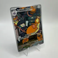 Pokemon Team Rocket's Raticate 202/182 Destined Rivals Illustration Rare IR Card - Image 2