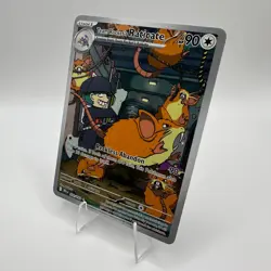 Pokemon Team Rocket's Raticate 202/182 Destined Rivals Illustration Rare IR Card - Image 3