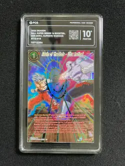 2025 Dragon Ball Super Card BT16-018 SPR Realm Of The Gods PCG 10 Pristine ET69 - Image 1