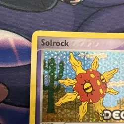 Pokemon TCG Solrock EX Deoxys 47/107 Reverse Holo Stamped Uncommon Card - Image 3