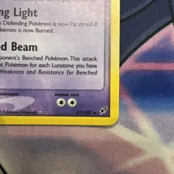 Pokemon TCG Solrock EX Deoxys 47/107 Reverse Holo Stamped Uncommon Card - Image 5