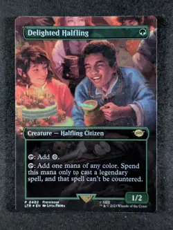2023 Magic: The Gathering DELIGHTED HALFLING #0402 Foil Rare English (B) - Image 1