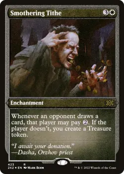 Smothering Tithe (Foil Etched) Double Masters 2022 NM MTG Foil - Image 1