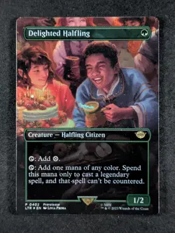 2023 Magic: The Gathering DELIGHTED HALFLING #0402 Foil Rare English - Image 1