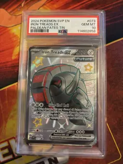 Pokemon Iron Treads EX 073 SV: Scarlet & Violet Promo Full Art Holo PSA 10 - Image 1