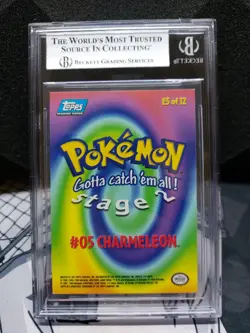 1999 Pokemon Blue Foil Movie Animation #E5 Charmeleon Bgs 7 Near Mint Topps - Image 2