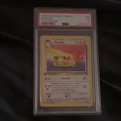 Pokemon Jungle Persian 1st Edition 42/64 PSA 5 1999 Regular English - Image 1
