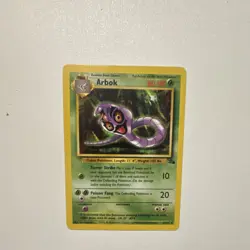 Pokemon Arbok Uncommon Fossil 1999 60 HP Poison Fang 31/62 Unlimited - Image 1