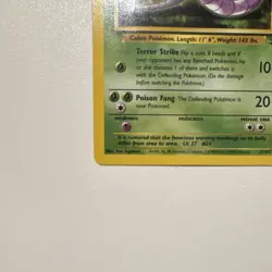 Pokemon Arbok Uncommon Fossil 1999 60 HP Poison Fang 31/62 Unlimited - Image 4