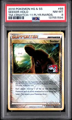 2010 POKEMON HEARTGOLD & SOULSILVER TRIUMPHANT #88 SEEKER-HOLO PSA 8 - Image 1