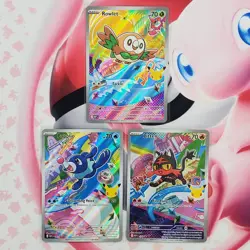 Rowlett 043 + Litten 044 + Popplio 045 - First Partner Pokemon Cards #L401 - Image 1