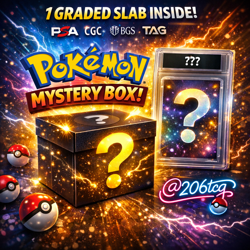 Pokemon Mystery Box 1 One Graded Card Slab - PSA CGC BGS TAG | Auction #40 - Image 1