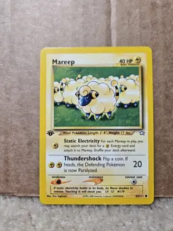 Pokemon Mareep 1st Edition Common Neo Genesis Nintendo 65/111 2000 Card - Image 1