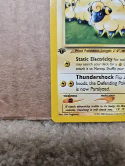 Pokemon Mareep 1st Edition Common Neo Genesis Nintendo 65/111 2000 Card - Image 4