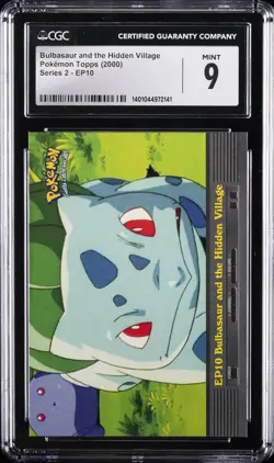 2000 POKEMON TOPPS SER 2 #EP10 BULBASAUR AND THE HIDDEN VILLAGE CGC 9 - Image 1