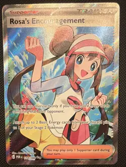 Pokemon TCG Rosa's Encouragement POR 114/088 Full Art Rare Trainer-Supporter - Image 2