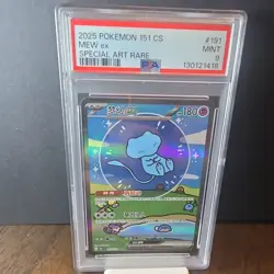 2025 Pokemon 151 CS Mew ex #191/151 Special Art Rare Holo PSA 9 - Image 2