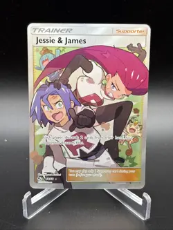Pokemon Jessie & James Ultra Rare Full Art Trainer 68/68 Hidden Fates Holo 2019 - Image 1