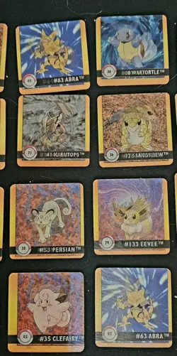 Stack of Pokemon Artbox Action Flipz Premier Edition Collectibles 1999 - Image 3