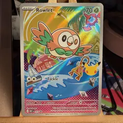 Rowlet 043 First Partners Black Star Promo Illustration Rare Pokemon TCG MINT - Image 1