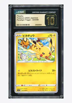 Pokemon CGC 10 PRISTINE Pikachu C 2022 024/098 S12 Japanese - Image 1