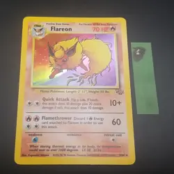 ERROR - FLAREON 3/64 - HOLO RARE - Jungle - VINTAGE WOTC POKEMON CARD - LP - Image 1