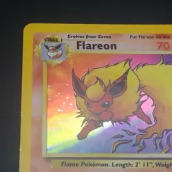 ERROR - FLAREON 3/64 - HOLO RARE - Jungle - VINTAGE WOTC POKEMON CARD - LP - Image 2
