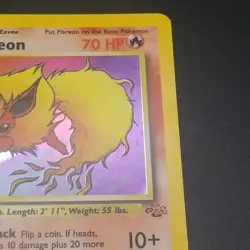 ERROR - FLAREON 3/64 - HOLO RARE - Jungle - VINTAGE WOTC POKEMON CARD - LP - Image 3