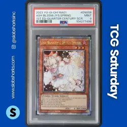 2023 YU-GI-OH! QUARTER CENT 1ST ED #RA01-EN008 ASH BLOSSOM & JOYOUS SPRING PSA 9 - Image 1