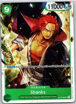 Shanks ST16-004 Super Rare Starter Deck 16: GREEN Uta One Piece NM - Image 1