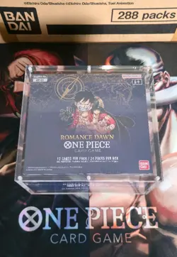 One Piece TCG OP-01 BLUE BOTTOM Romance Dawn Booster Box with Display Case - Image 1