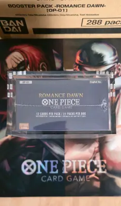 One Piece TCG OP-01 BLUE BOTTOM Romance Dawn Booster Box with Display Case - Image 4