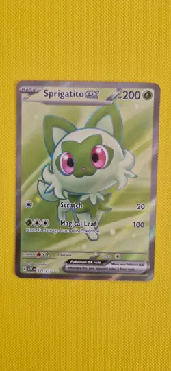 Sprigatito Ex 251/217 Full Art Ultra Rare Ascended Heroes - Pokemon TCG Card - Image 1