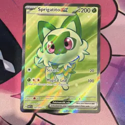Pokemon Sprigatito EX 251/217 ASC Rare Full Art Holo Basic 200 HP - Image 1