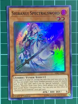 Shiranui Spectralsword HISU-EN041 Super Rare 1st Edition Yugioh Card - Image 1