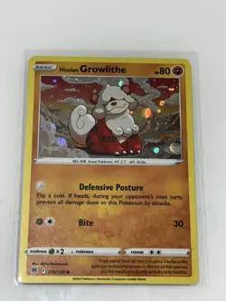 Pokemon TCG Hisuian Growlithe Reverse Holo Card 070/189 Astral Radiance - Image 1