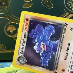 Dark Machamp 10/82 Pokemon Card Holo First Edition Team Rocket 1st Edition LP - Image 4