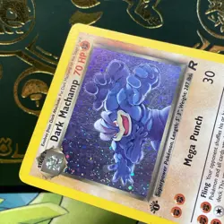 Dark Machamp 10/82 Pokemon Card Holo First Edition Team Rocket 1st Edition LP - Image 5