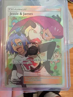 Pokemon TCG Jessie & James Trainer Full Art Ultra Rare Card 68/68 Hidden Fates - Image 1