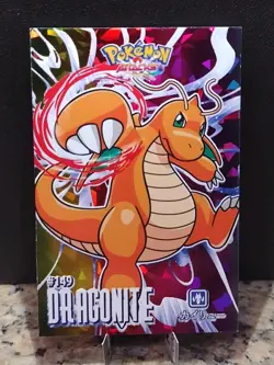 Dragonite #149 Pokemon Attacks Card Database Kanto Shattered Ice Holo - Image 1