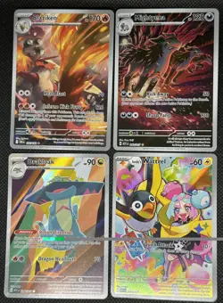 Lot Of 4 - Pokemon TCG Illustration Rare Cards Assortment NM IR - Image 1