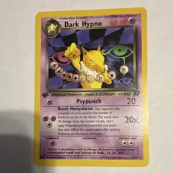 Pokemon 1st Edition Non Holo Dark Hypno Rare Team Rocket 26/82 English Card - Image 1
