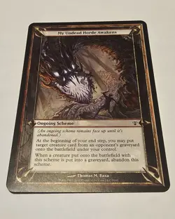 My Undead Horde Awakens Archenemy MTG Magic The Gathering Oversize Scheme Card - Image 1