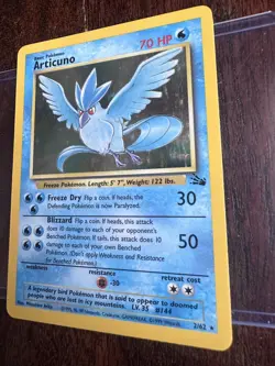 Articuno Holo 2/62 Fossil Holographic Rare LP Pokemon Card 1999 - Image 3