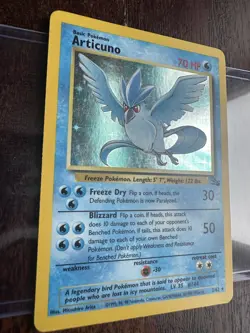 Articuno Holo 2/62 Fossil Holographic Rare LP Pokemon Card 1999 - Image 5