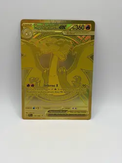 Mega Charizard X ex Gold Hyper Rare 130/094 Pokemon Phantasmal Flames English-NM - Image 1