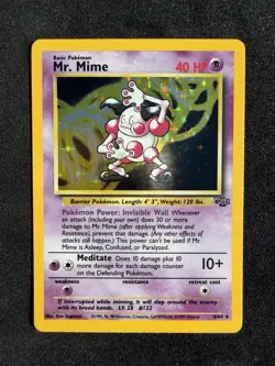 Mr. Mime 6/64 Holo LP - Jungle Set Rare - Vintage WOTC Pokemon TCG - Image 1