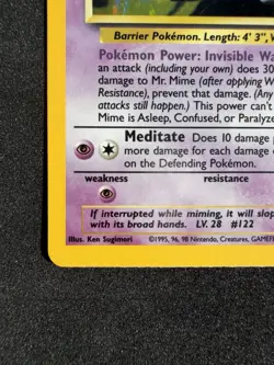 Mr. Mime 6/64 Holo LP - Jungle Set Rare - Vintage WOTC Pokemon TCG - Image 2