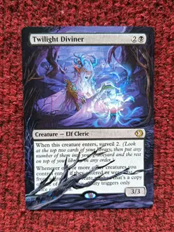 Twilight Diviner #122 MTG Lorwyn Eclipsed Hand Painted Extended Full Altered Art - Image 1
